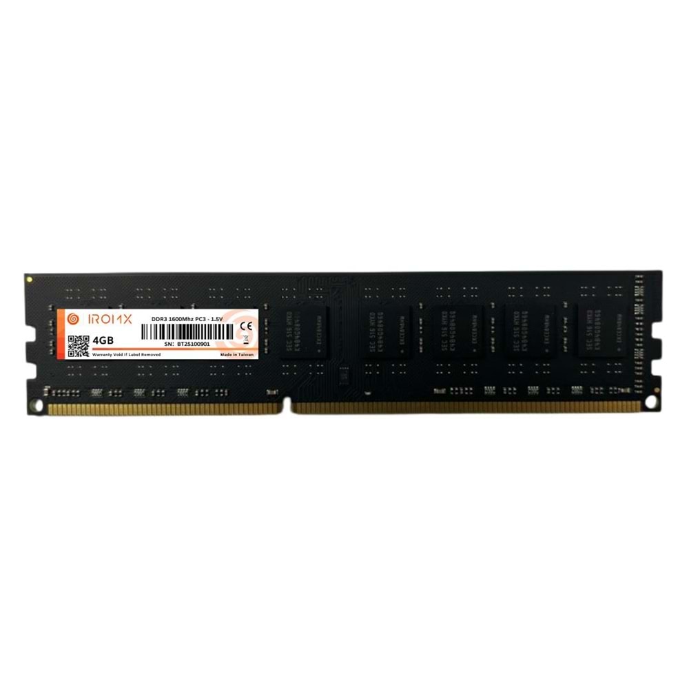 Iromx 4GB DDR3 1600MHZ 1.5V(Samsung Chip) Masaüstü Bellek Ram
