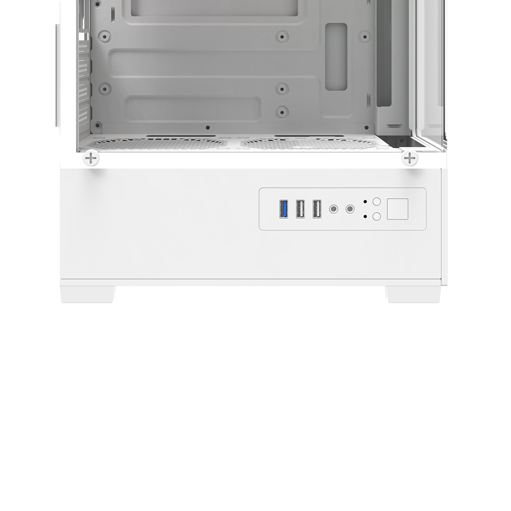 Powerboost PB-M5001W 500W 3x12CM Rainbow USB3.0 MATX Beyaz Akvaryum Oyuncu Bilgisayar Kasası