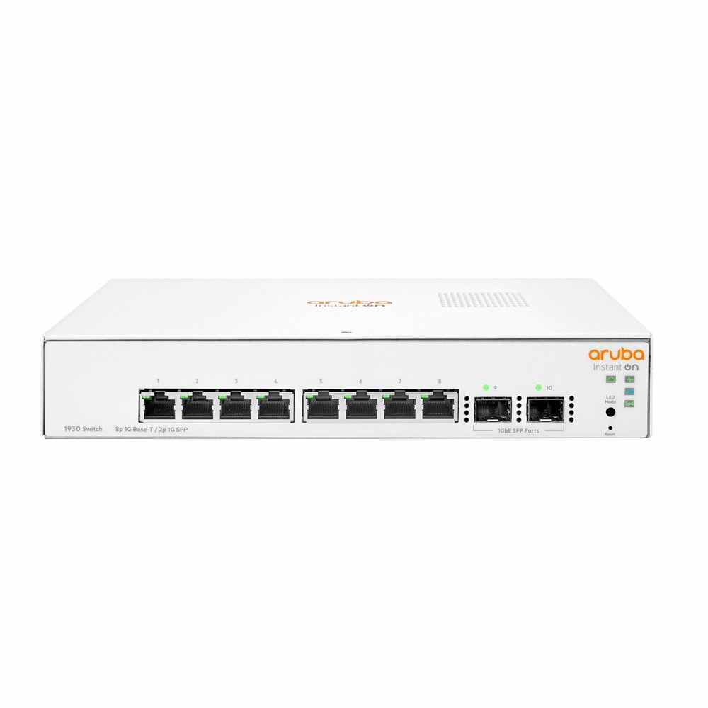HP Aruba 8Port 2xSFP Gigabit 10/100/1000 Yönetilebilir Switch (1930-8G JL680A)