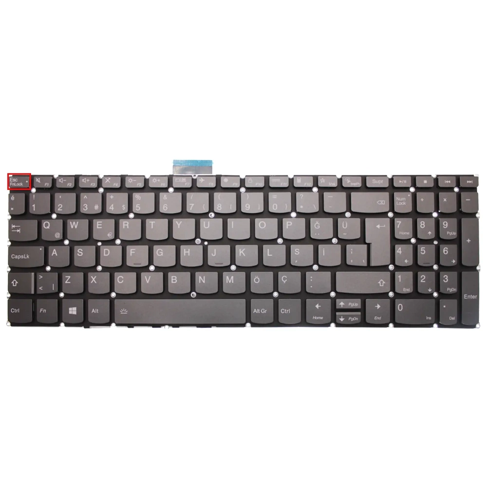 Retro NBKL224V3LD Lenovo IdeaPad 5-15IIL05 Uyumlu Işıklı Siyah Notebook Klavyesi