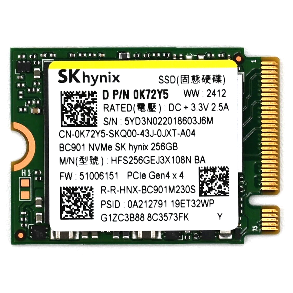 SKhynix BC901 256GB GEN4 5000/4500MB/S 2230 Nvme M.2 SSD (KUTUSUZ)