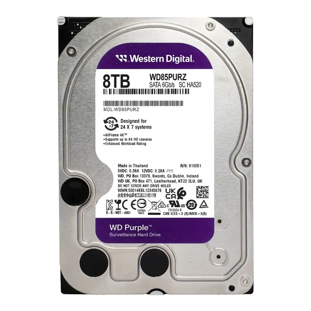 Western Digital Purple 8TB SATA3.0 5460RPM 256MB 3.5