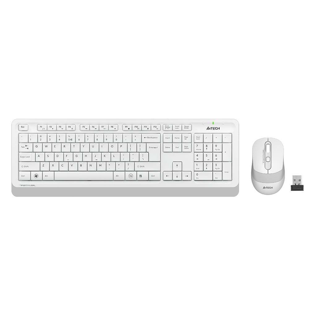 A4Tech FG1010 2.4GHZ Q Multimedya 2000DPI Beyaz Klavye Mouse Set
