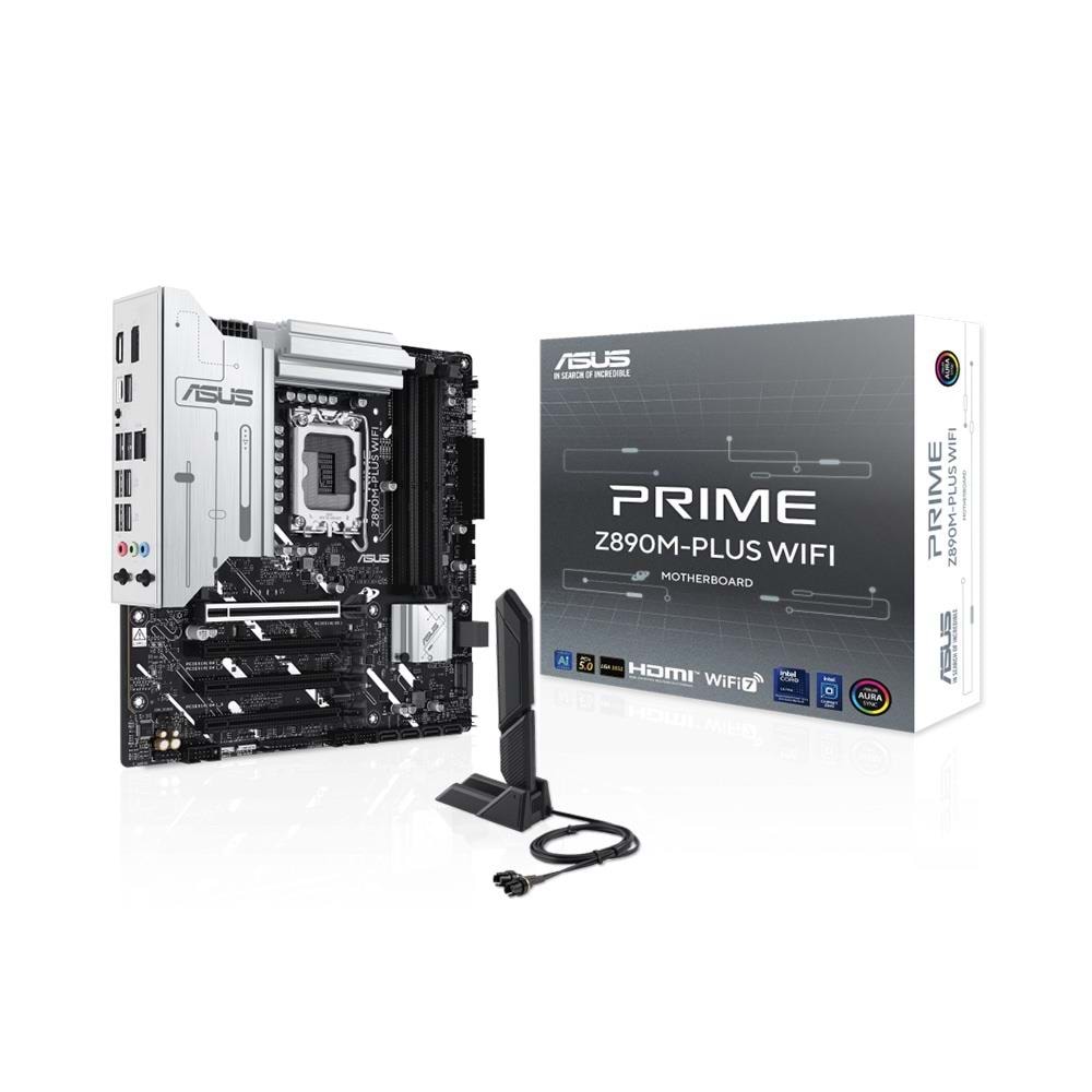 Asus Prime Z890M-PLUS WIFI LGA1851 DDR5 8400MHZ(OC) Wi-Fi7 mATX Anakart