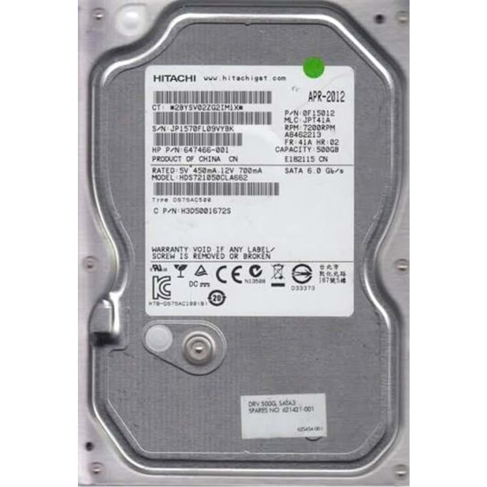 Hitachi Deskstar 500GB 7200RPM 3.5