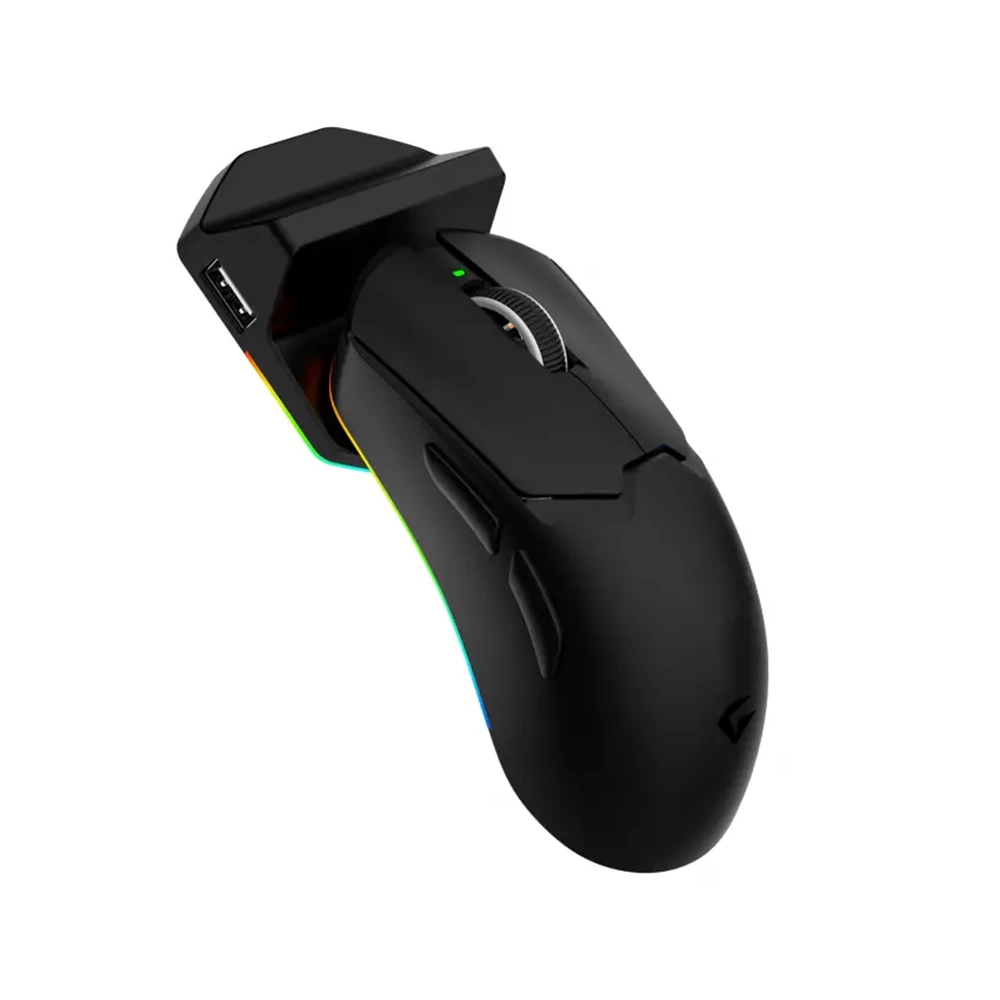 Gameagle Tracker Pro 2.4GHZ/Bluetooth 12000DPI 69GR 1K HZ Dock Şarj İstasyonlu Kablosuz RGB Gaming Siyah Oyuncu Mouse