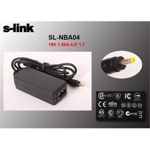 S-Link SL-NBA04 30W 19V 1,58A 4,0*1,7 Hp Netbook Standart Adaptör