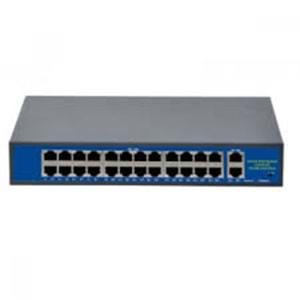 Hisource HI-F2420GBL-A 24Port PoE Switch + 2 Port 10/100/1000 Uplink 400W Switch