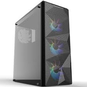 PowerBoost VK-G3090C USB 3,0 ATX, Mesh, RGB Fan, Siyah Kasa (PSU Yok)