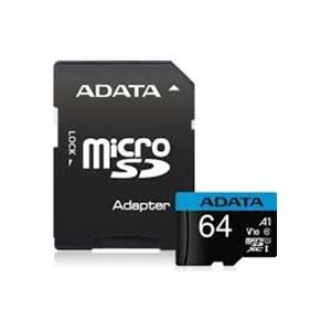 Adata 64GB Premier MicroSDXC Hafıza Kartı (AUSDX64GUICL10A1-RA1)