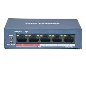 Hikvision DS-3E0105P-E/M(B) 4Port 30W 10/100 Yönetilemez PoE Switch