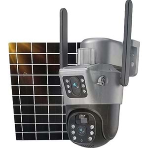 Apronx APX-WSP540 6MP 3,6mm 4G Solar Çift Kameralı Bullet Wifi PTZ Kamera