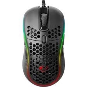 Rampage SMX-R85 GENTLE 6400dpi USB Siyah RGB Ledli Süper Hafif Makrolu Kablolu Gaming Oyuncu Mouse