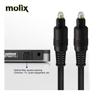 Molix MX-4002 1,5 Metre Dijital Fiber Optik Ses Kablosu