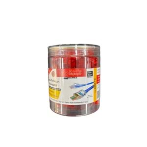 Necip Bilgisayar A102-TR UTP CAT6 RJ45 3U 100'lü Yeni Nesil Kırmızı Jack