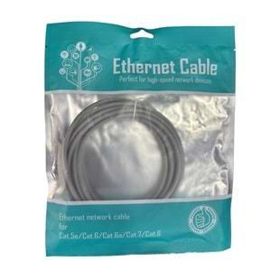 Necip Bilgisayar A102-TR CAT6 1GIGABYTE 50U 5M 28AWG Gri Patch Cord Kablo