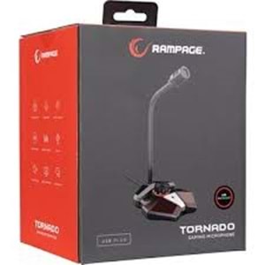 Rampage RMX-M8 TORNADO Gri USB Masaüstü Led Mikrofon