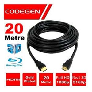 CODEGEN CPS200 20metre HDMI Görüntü Kablosu 3D Gold 1,4v 2K