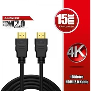 Qport Q-HDMI152 Altın Uçlu 15 Metre 4K Hdmı 2,0 Kablo