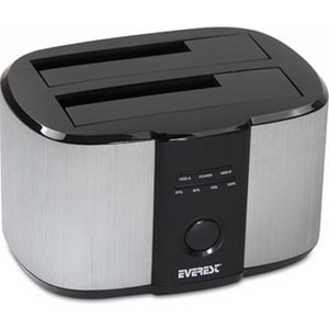 Everest HD3-540 2,5/3,5 İkili USB3,0 SATA III 6Gbps 4TB/6TB/8TB Docking Harddisk Kutusu