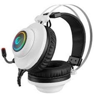 Rampage RM-K1 PULSAR Beyaz Usb 7,1 Surround+Titreşim RGB Işık Efektli Gaming Oyuncu Mikrofonlu Kulaklık