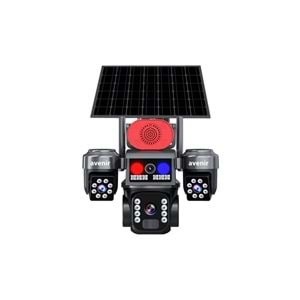 Avenir AV-S463G 6MP 3Kameralı 4G+Solar PTZ V380Pro Bullet Güvenlik Kamerası