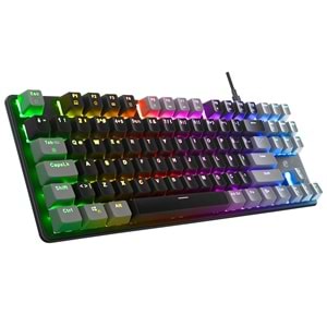 Acer eMechanies EAK87 Siyah/Gri RGB Aydınlatmalı Red Switch Kablolu Mekanik Oyuncu Gaming Klavyesi