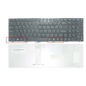Retro NBKL765 Msi MS-168B CR630 Uyumlu Siyah Notebook Klavyesi