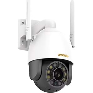 Avenir AV-S300 Wi-Fi 3MP 1080P 360 Derece Sese-Işığa Bullet Duyarlı Su Geçirmez Gece Görüşlü PTZ Kamera