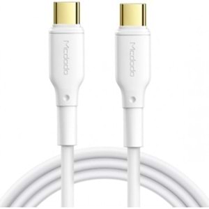 Mcdodo CA-8350 100W 5A 1.2m-Beyaz Type-C to Type-C Süper Hızlı Data Şarj Kablosu