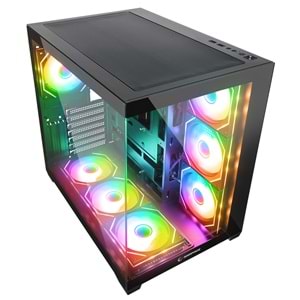 Rampage ARES 750W 80+Bronze 12CM 7XARGB FAN Mid-T Siyah Akvaryum Kasa