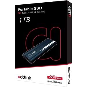 Addlink P21 1TB 2000/1950MB/S USB 3.2 to TYPE-C Taşınabilir M.2 SSD Disk (AD1TBP21B2K)