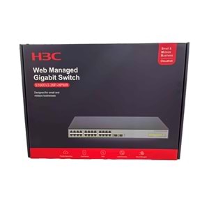 H3C 24PORT 10/100/1000 370W POE 2XSFP Yönetilebilir Poe Switch (S1600V2-26P-HPWR)