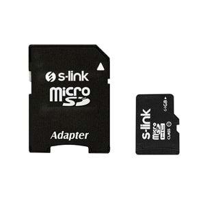 S-link SL-TF264 CLASS10 NAND 64GB MicroSD Hafıza Kartı