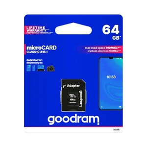 Goodram 64GB CLASS10 UHS-I U1 Micro SD Hafıza Kartı (MSD-M1AA-0640R12-64GB)