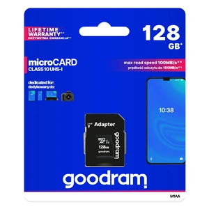 Goodram 128GB CLASS10 UHS-I U1 Micro SD Hafıza Kartı (MSD-M1AA-1280R12-128GB)