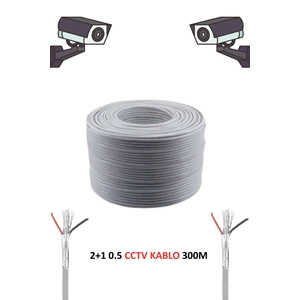 CCA 2+1 0.50 500M CCTV Kamera Kablosu (CCA2050-500)
