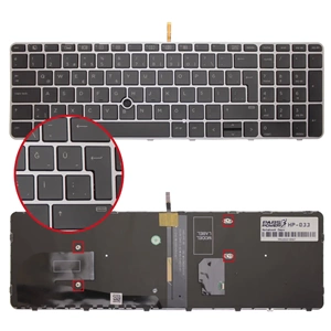 Retro NBKL0015 HP EliteBook 850 G3 Uyumlu Siyah Notebook Klavyesi