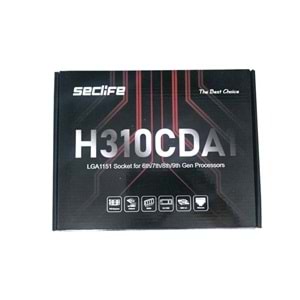 Seclife H310DA DDR4 HDMI PCIE 16X V3.0 1151P 6/7/8/9.Nesil Destekli MATX Anakart