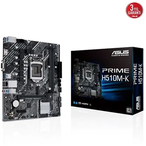 Asus Prime H510M-K LGA1200 DDR4 3200MHZ(OC) M.2 MATX Gaming Oyuncu Anakartı