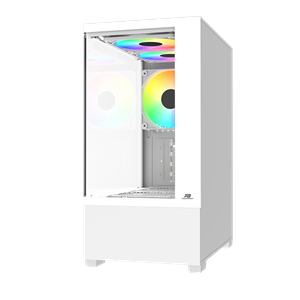 Powerboost PB-M5001W 500W 3x12CM Rainbow USB3.0 MATX Beyaz Akvaryum Oyuncu Bilgisayar Kasası