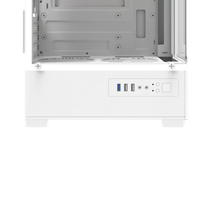 Powerboost PB-M5001W 500W 3x12CM Rainbow USB3.0 MATX Beyaz Akvaryum Oyuncu Bilgisayar Kasası