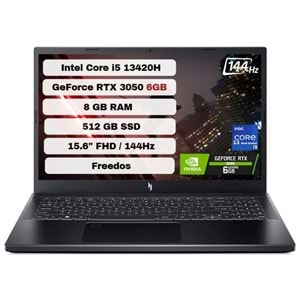 Acer Nitro V15 i5-13420H 8GB DDR5 512GB NVME M.2 3050 6GB 144HZ 15.6