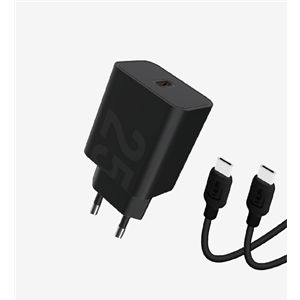 Linktech LCT-T459E 25W 5V 3A 1xTYPE-C QC4.0 Telefon Şarj Adaptörü + TYPE-C to TYPE-C Hızlı Şarj ve Data Kablosu