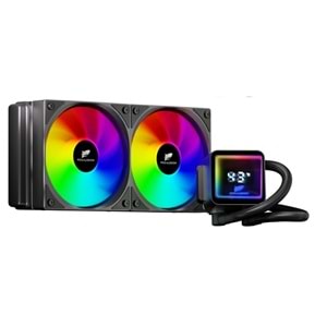 Megalodon TR240 ARGB 240MM 2x12CM LGA1700/1200/1150/AM5/AM4 Yüksek Performanslı Gaming Oyuncu Sıvı Soğutma