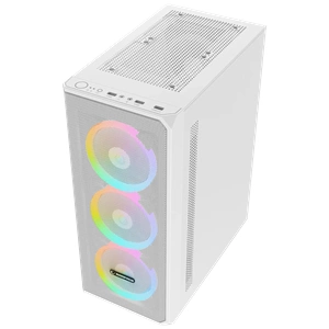 Rampage HELIOS 550W 80+ 4xRGB FAN 1xUSB3.0 2xUSB2.0 Beyaz Gaming Oyuncu ATX Kasası