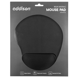 Addison 300152 Siyah Bilek Destekli Mouse Pad