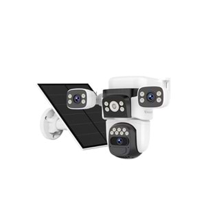 Novacom VStarcam CB621SR 3Kameralı 6MP (2MPx3) Güneş Panelli Solar Wi-Fi PTZ SpeedDome Güvenlik Kamerası