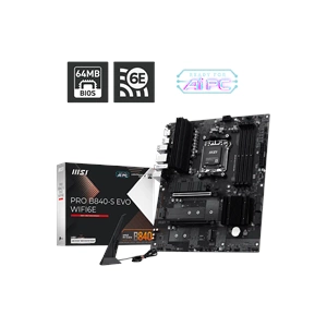 MSI PRO B840-S EVO WIFI6E AM5 DDR5 8000MHZ(OC) HDMI 3X M.2 USB 10GBS 2.5G LAN WI-FI6E ATX Gaming Oyuncu Anakart