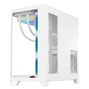 Gameagle Edge 7xARGB FAN 850W 80+Plus Bronze (360MM DİJİTAL EKRANLI SIVI SOĞUTMA DAHİL) Beyaz Akvaryum Kasa